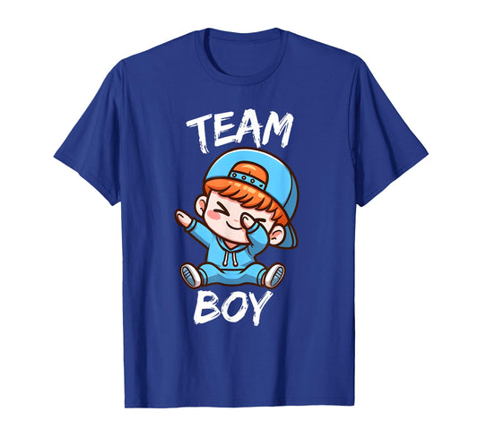 Gender Reveal Party Team Boy Red Hair Baby Announcement T-Shirt
