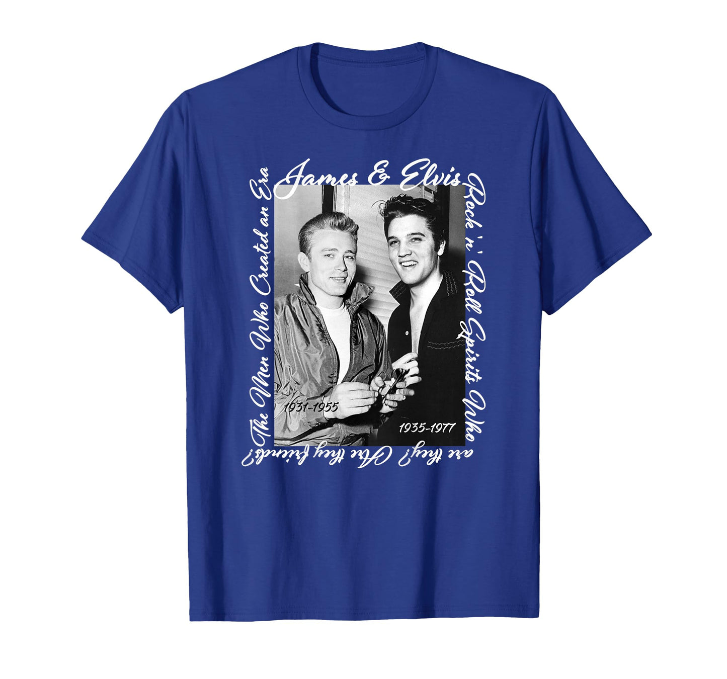 James Dean_Elvis Presley_Back Printed T-Shirt