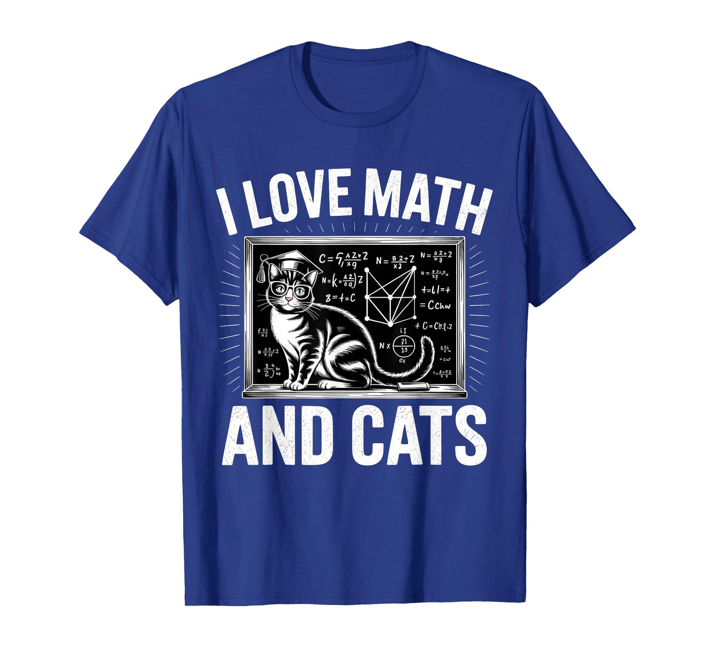 Math Cat Lover Funny Math Teacher I Love Math and Cats T-Shirt