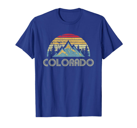 Colorado - Retro Vintage Mountains Nature Hiking T-Shirt