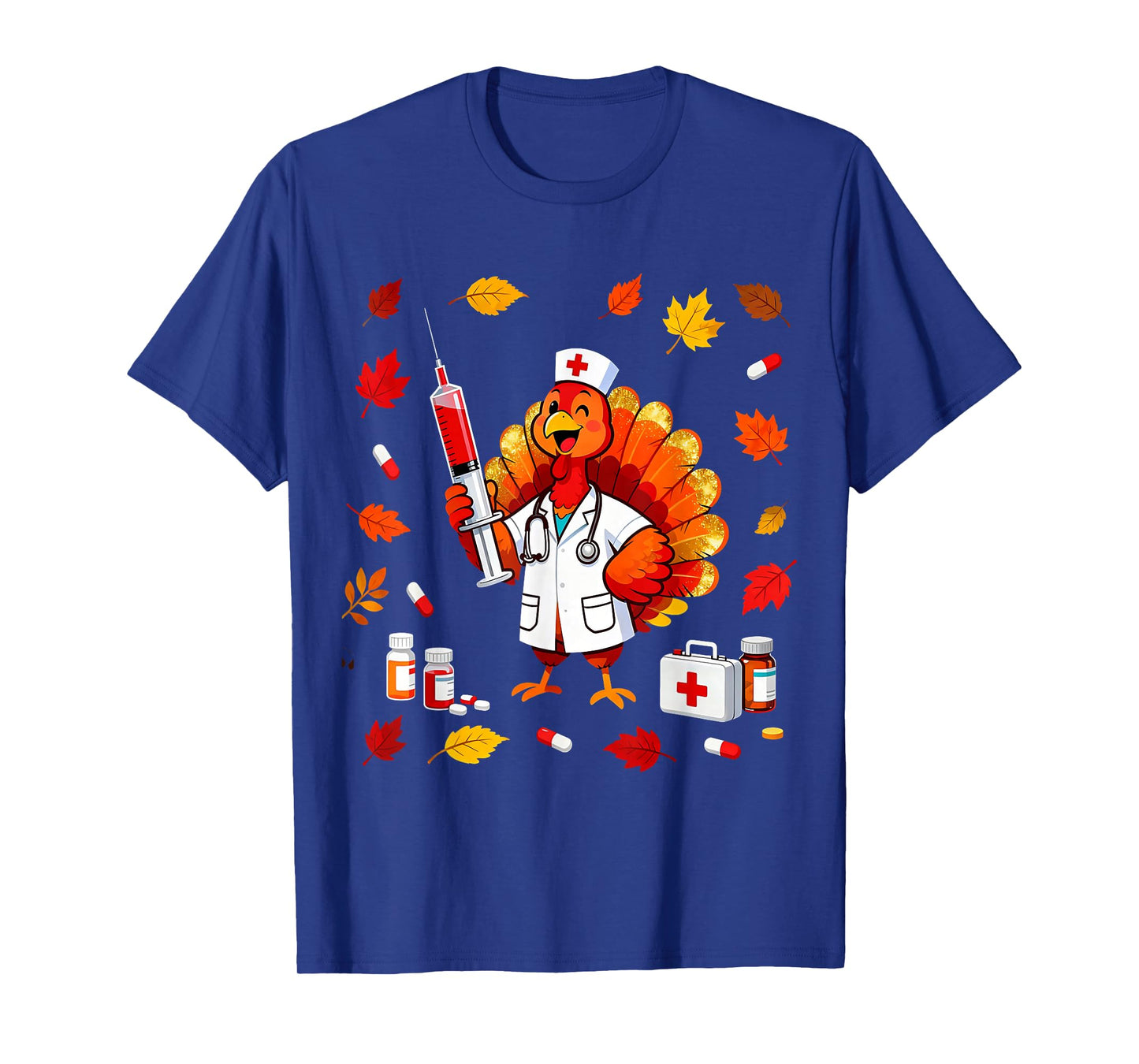 CNA Thankful Nurse Thanksgiving ER Turkey Medical Healthcare T-Shirt