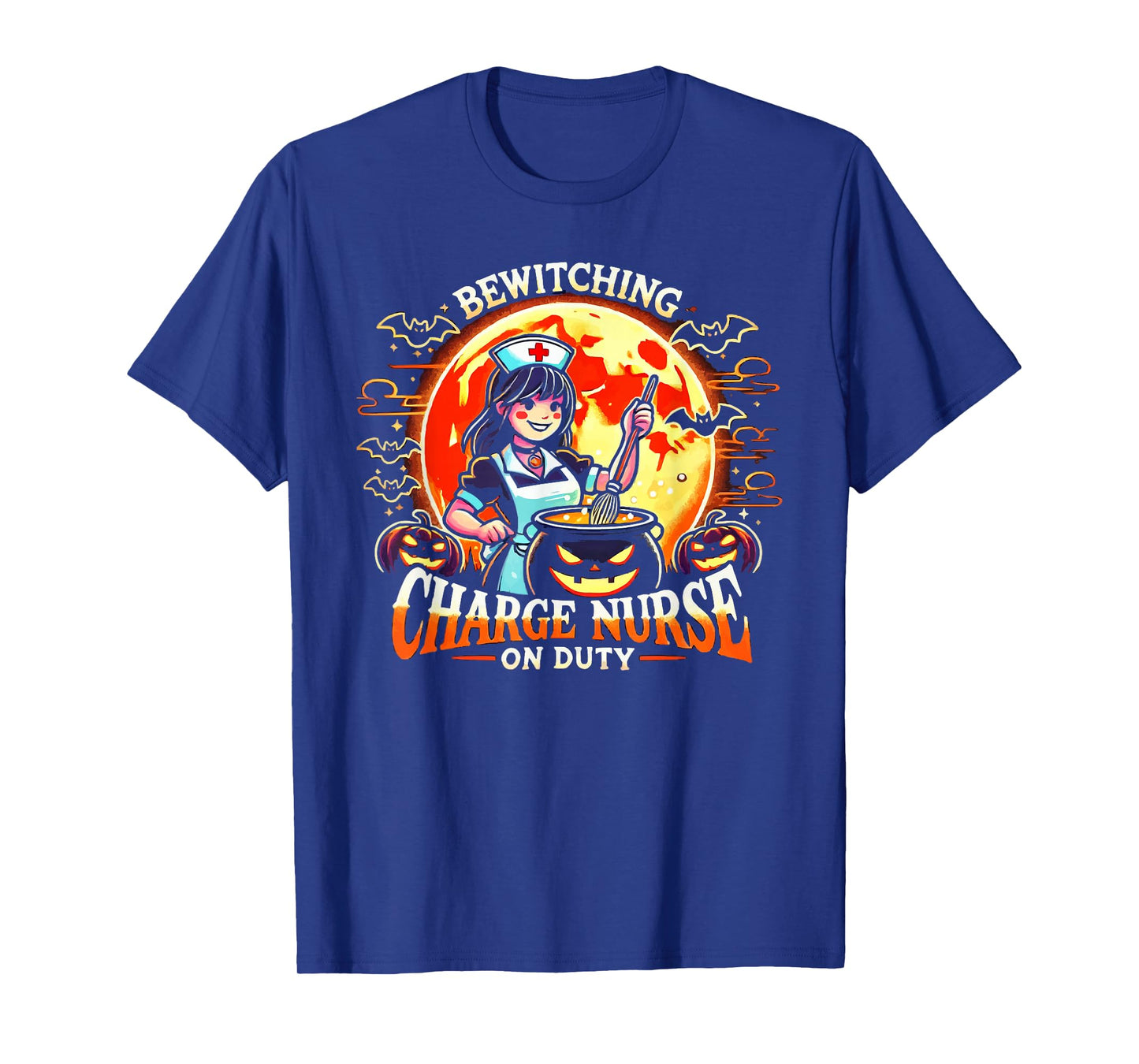 Charge Nurse Halloween Spooky Nursing Trick Or Treat T-Shirt