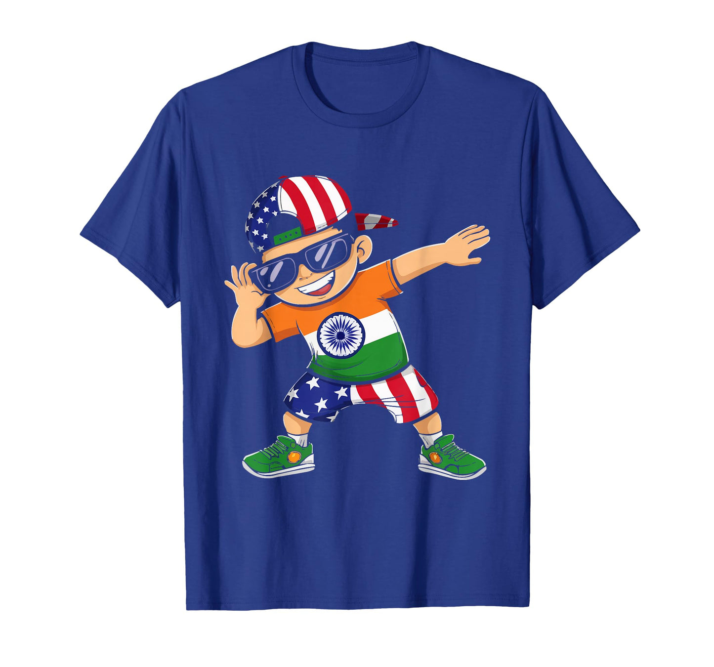 Half Indian Half American USA Flag India America T-Shirt