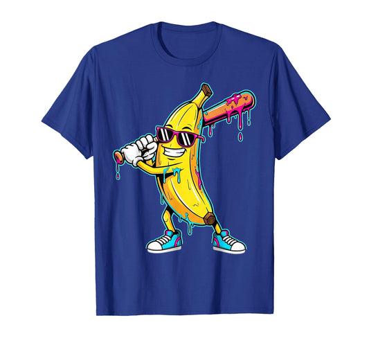 Banana Funny Baseball Drip Kids Youth Boys Girls T-Shirt