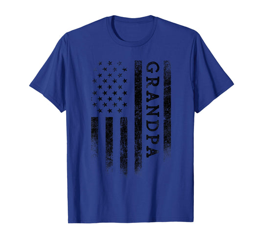 Grandpa Patriotic American USA Flag Father's Day Grandpa T-Shirt
