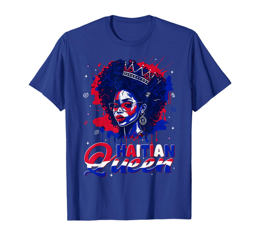 Haitian Queen Ayiti Pride Haiti Flag Day Womens Gifts T-Shirt
