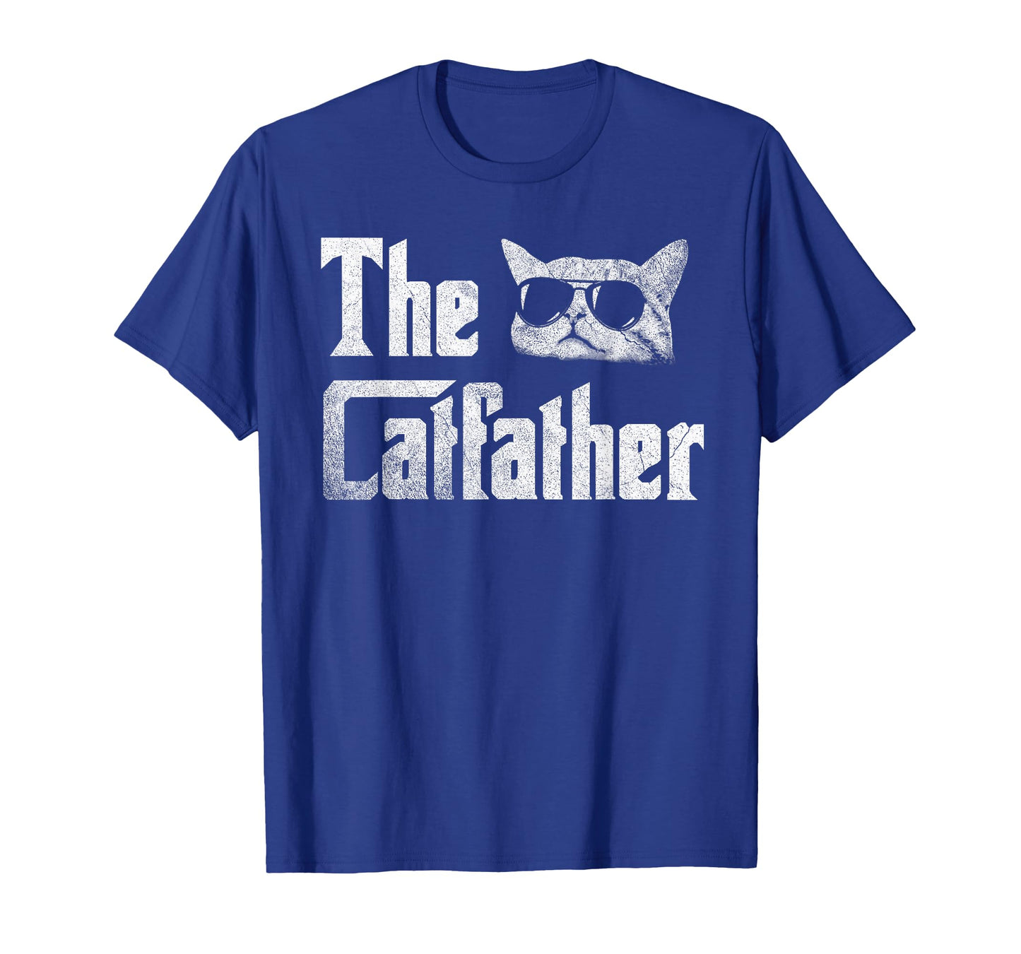Funny The Catfather T-Shirt Cool Cat Daddy Glasses Gift T-Shirt
