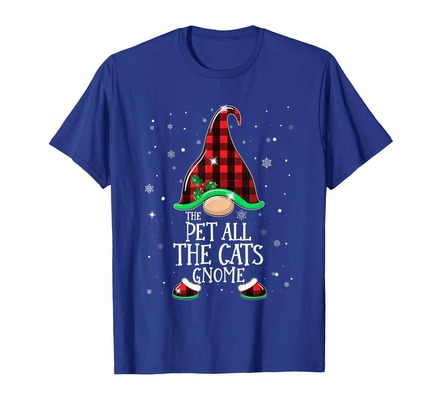 Funny Pet All The Cats Gnome Buffalo Matching Christmas T-Shirt