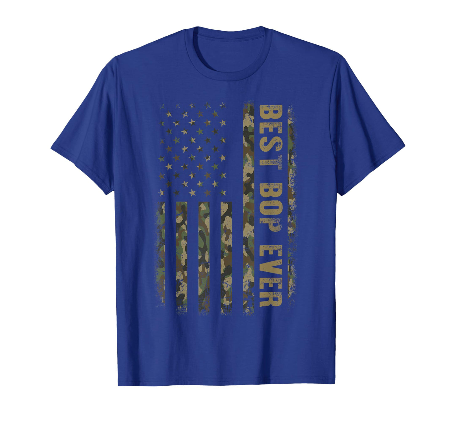Best Bop Ever Camouflage American Flag Father's Day T-Shirt for Women Men