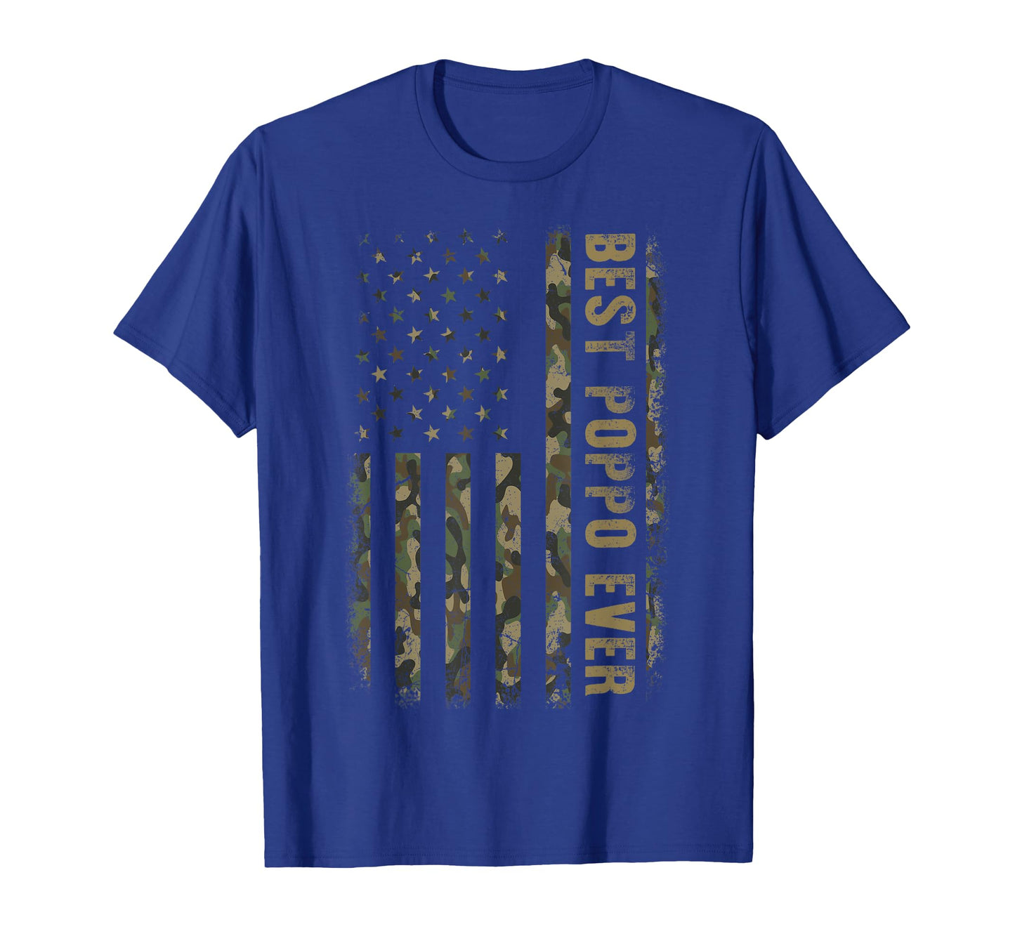 Best Poppo Ever Camouflage American Flag Father's Day T-Shirt
