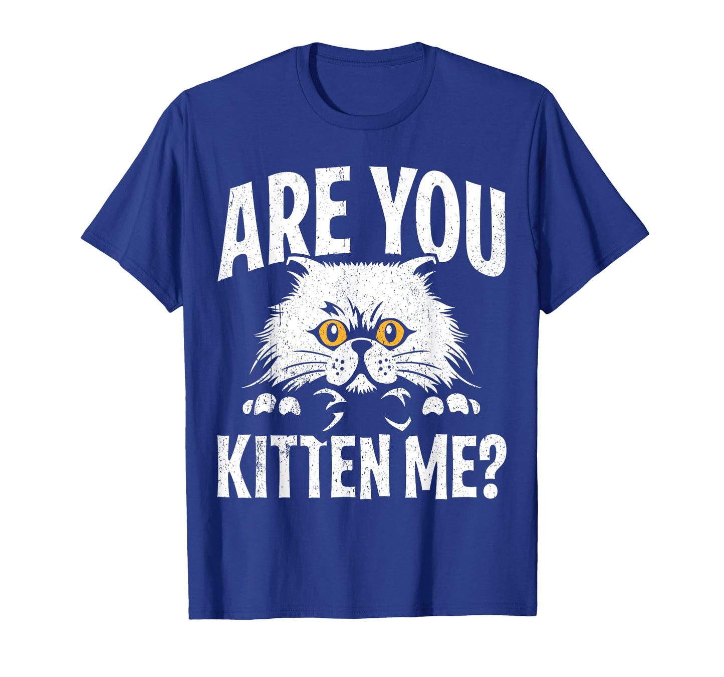 Funny Cat Design Are You Kitten Me Cats Wordplay T-Shirt