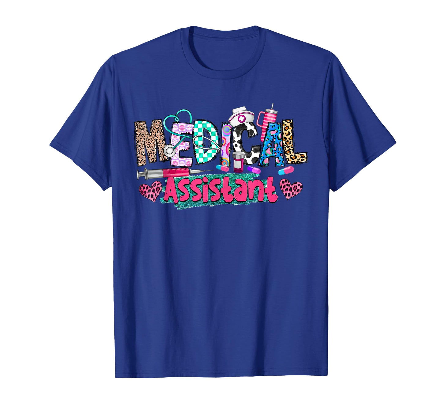 CMA Medical Assistant Nurse Leopard Stethoscope Women Men T-Shirt