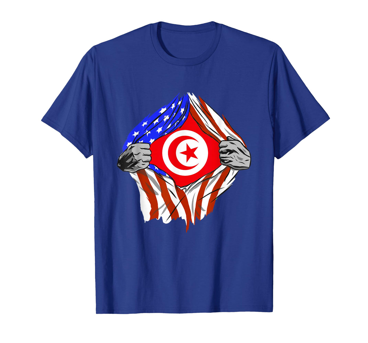 Tunisia America USA Chest Tunisian Pride Tunisian Flag T-Shirt