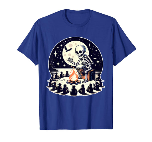 Halloween Skeleton Djembe Drum T-Shirt