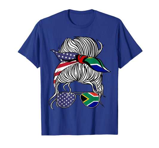 American South African Patriot Flag Women Girl Africa Grown T-Shirt