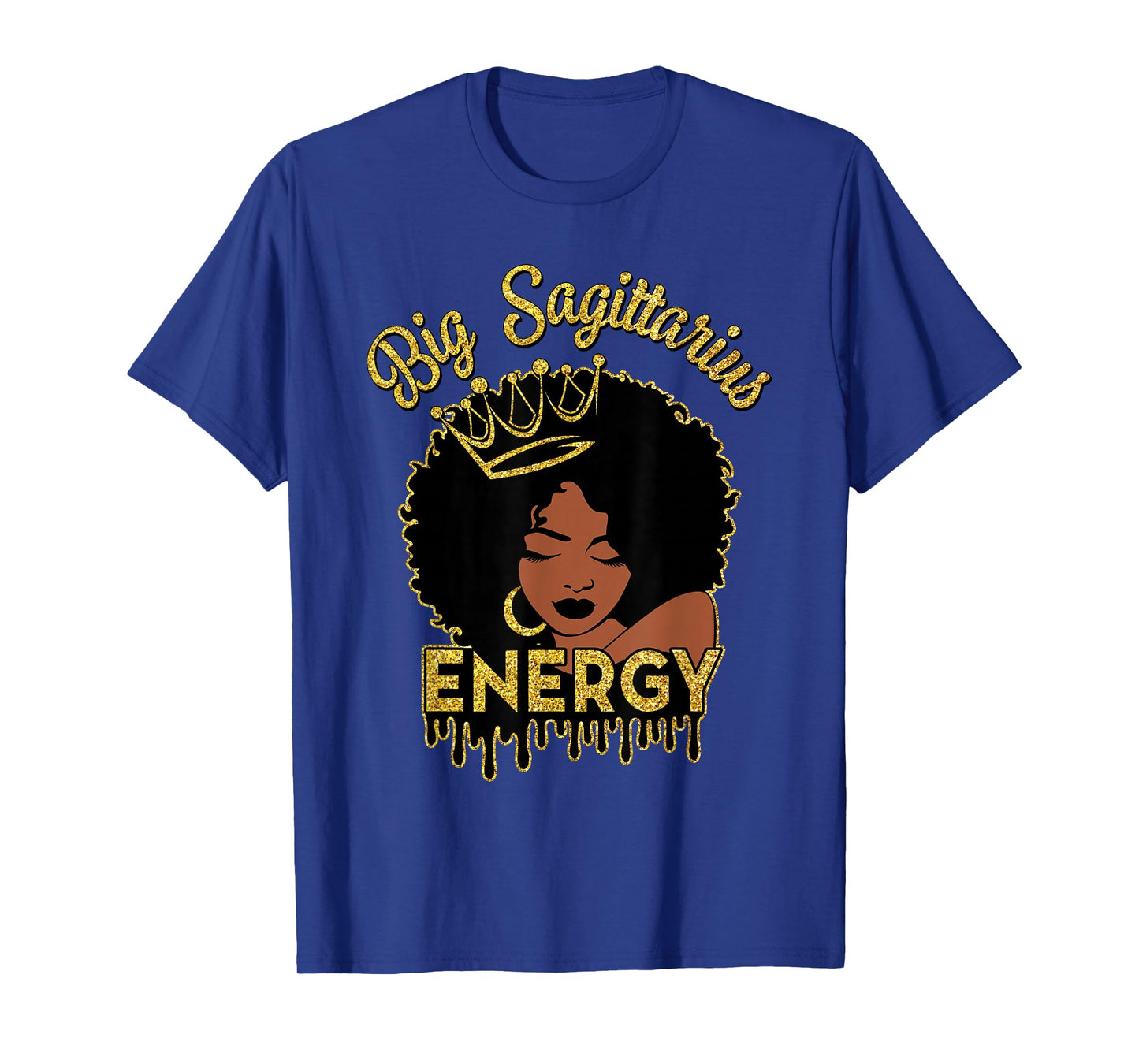 Big Sagittarius Energy African American Afro Black Women T-Shirt