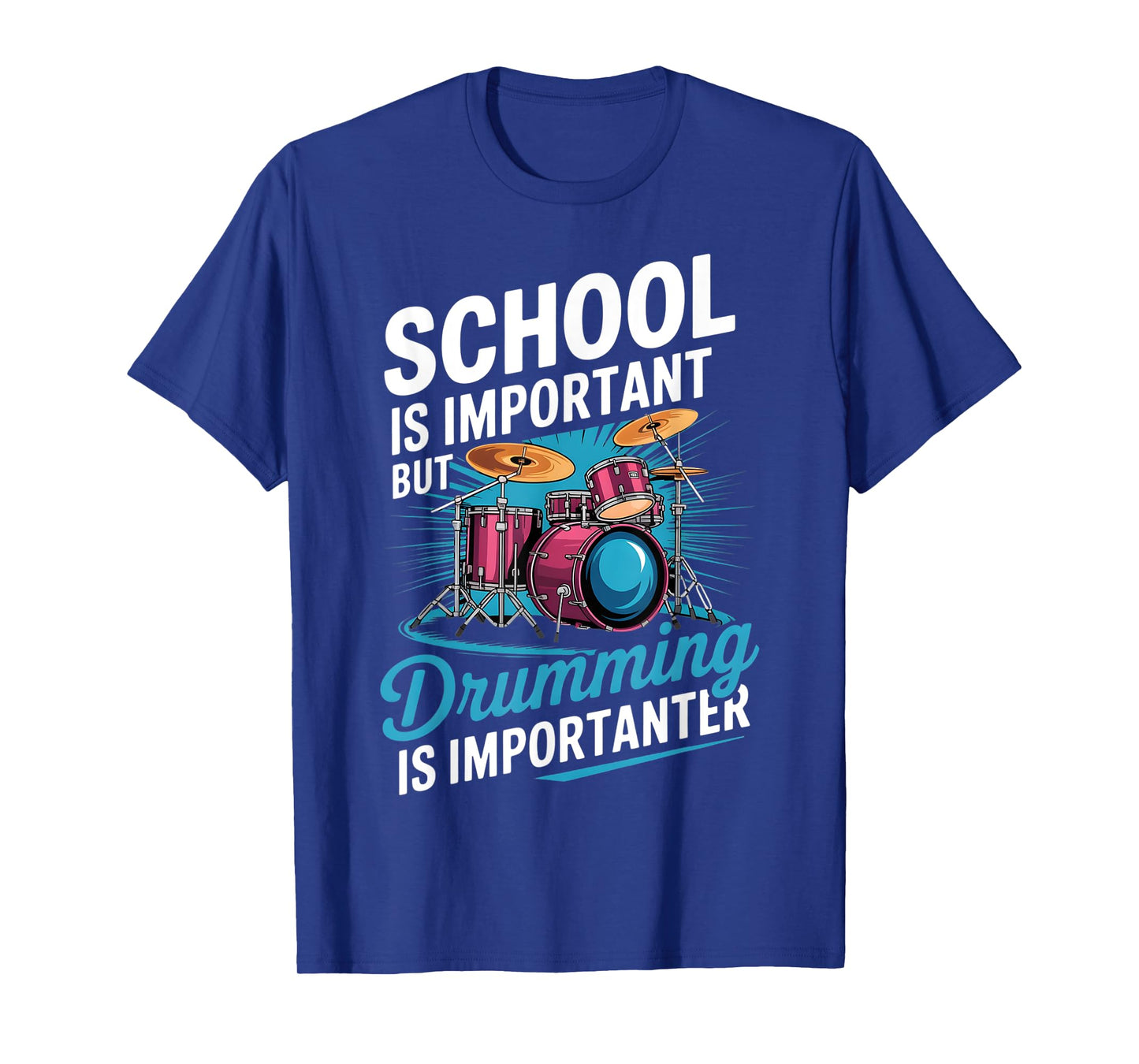 Drummer Drumming Drumset Drum Funny Graphic Saying Kids Boys T-Shirt