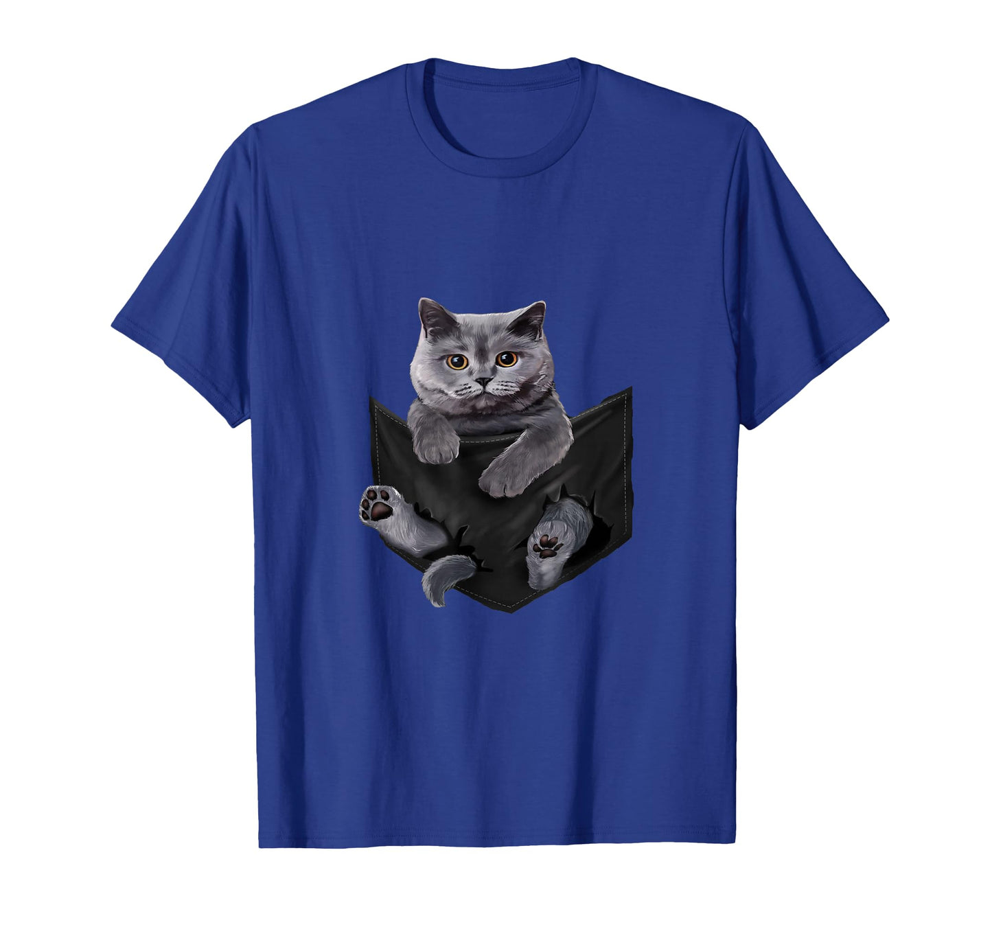 Cat Lovers British Shorthair In Pocket Funny Kitten T-Shirt