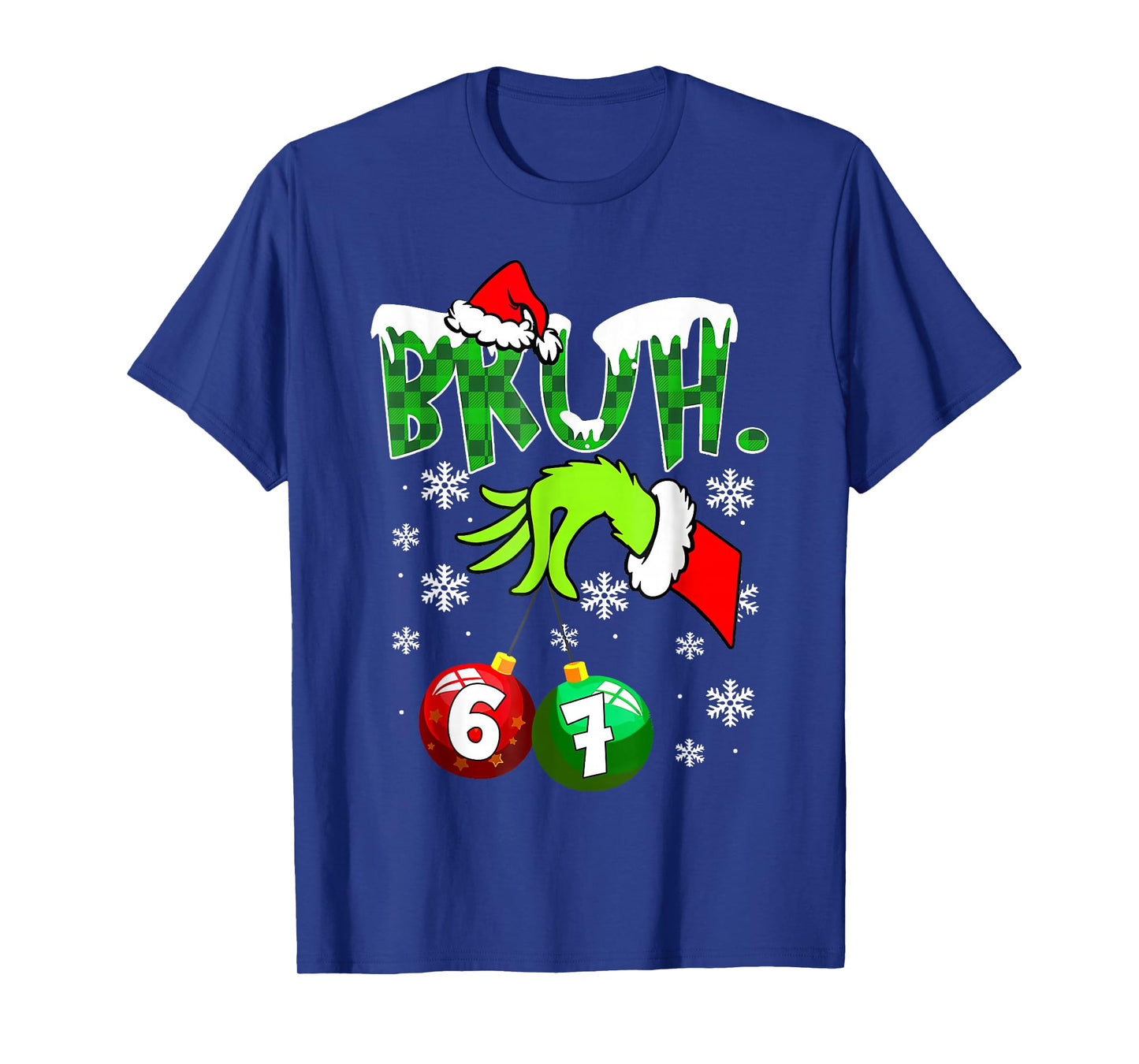 Funny Meme Bruh 6-7 Matching Family Christmas Six Seven T-Shirt