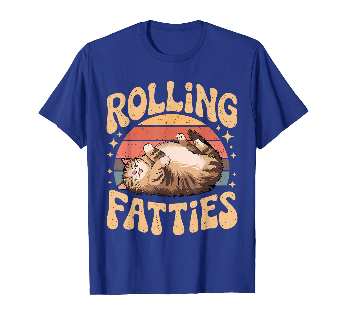 Rolling Fatty Cat Animal Funny Cat T-Shirt