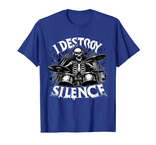 Skeleton Playing Drums - Skull Lover Halloween Costume T-Shirt