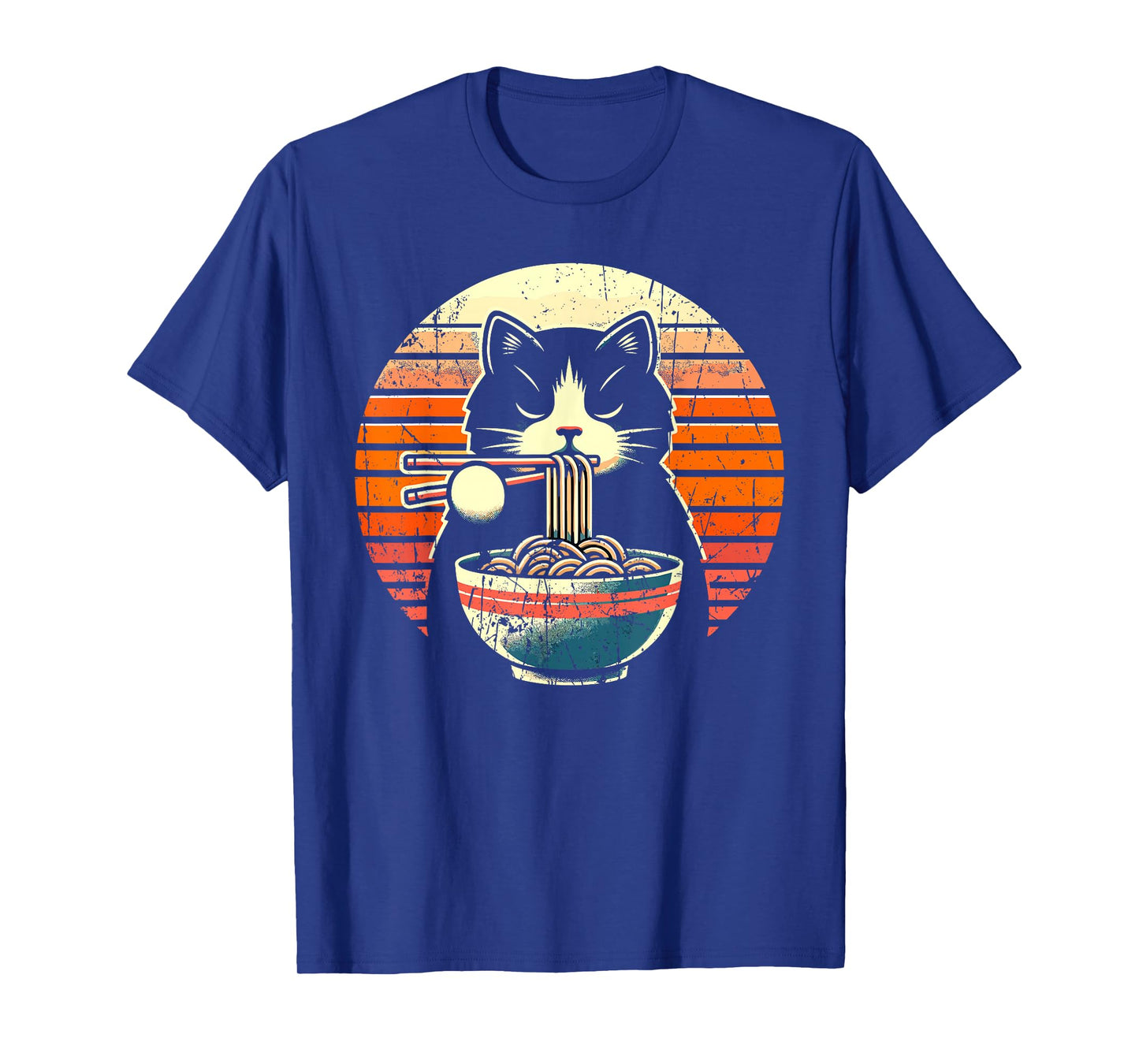 Anime Ramen Cat Retro Japanese Noodles Kawaii Cat T-Shirt