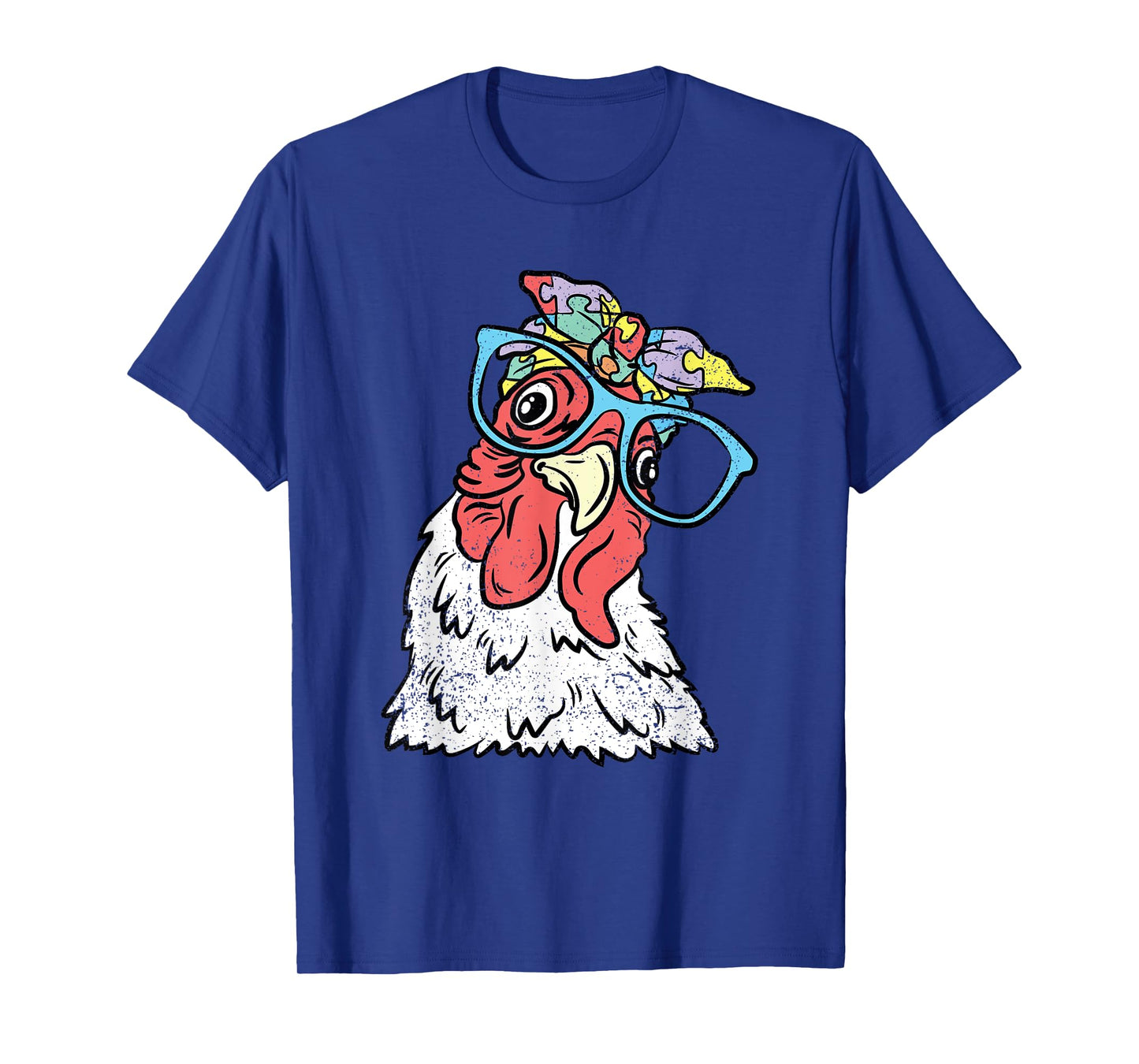 Chicken Puzzle Piece Autism Awareness Autistic Warrior T-Shirt