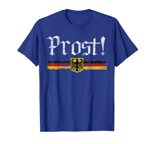 Oktoberfest Drinking Men Women Vintage German Flag Prost T-Shirt