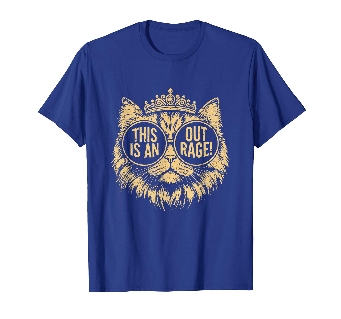 This is an Outrage Funny Princess Cat Donut Gold Womens Mens T-Shirt
