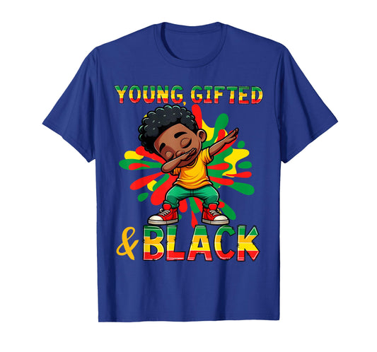 Young Gifted Black History Month African American Boys Kids T-Shirt