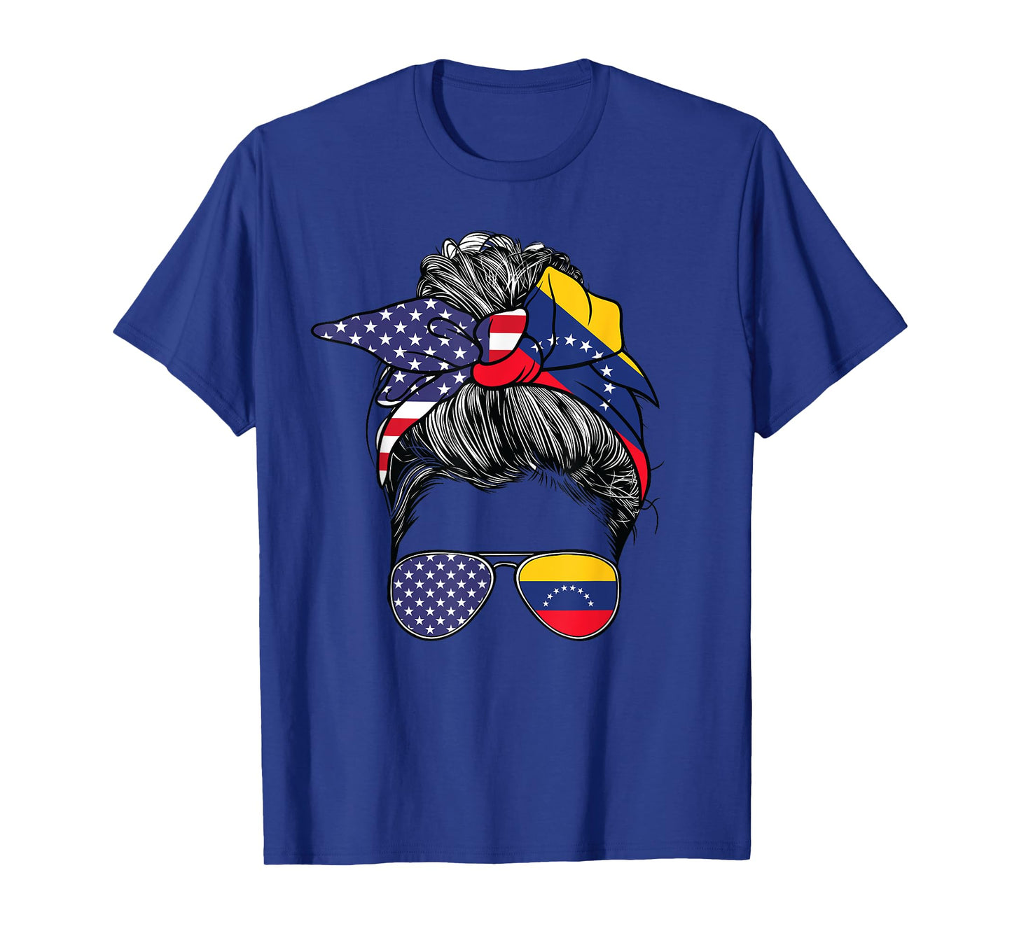 Venezuelan Women Girl USA Heritage American Venezuela Flag T-Shirt