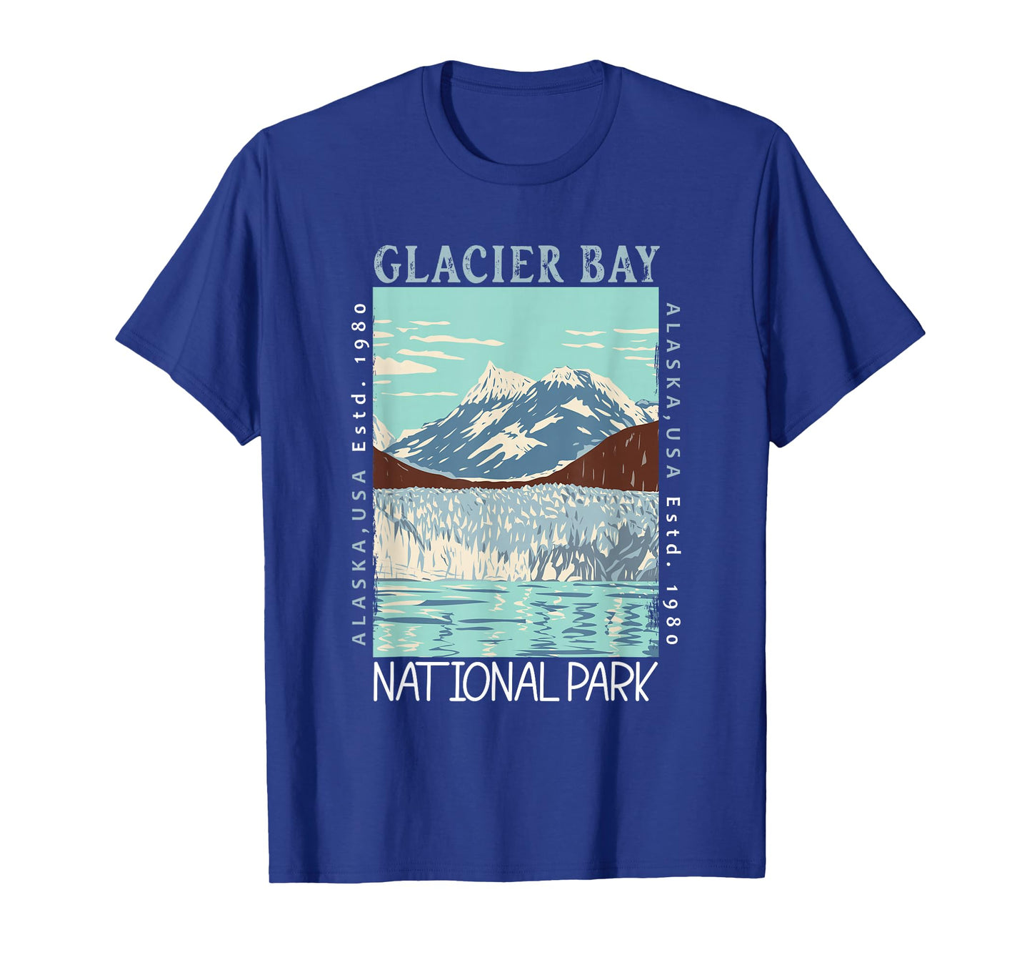 Glacier Bay National Park Alaska Distressed Vintage T-Shirt