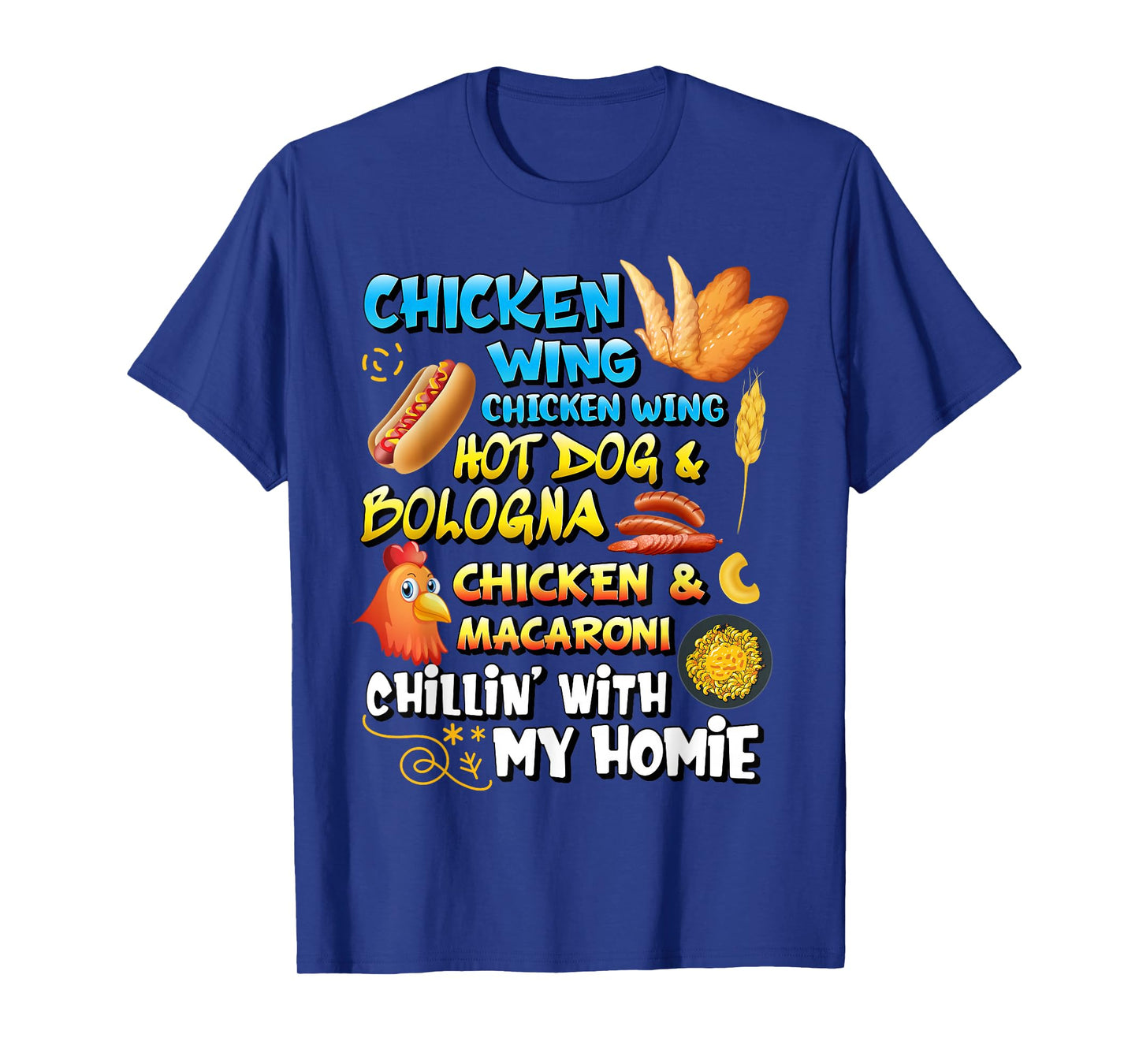 Chicken Wing Chicken Wing Hot Dog and Bologna Shirt Toddlers T-Shirt