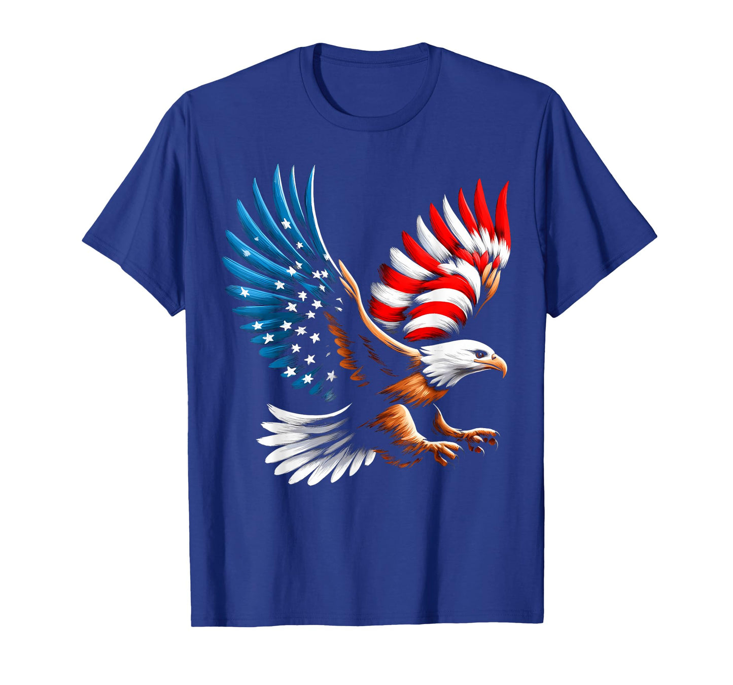 Bald Eagle & Patriotic American Flag 4th of July Women Girls Kids Men T-Shirt