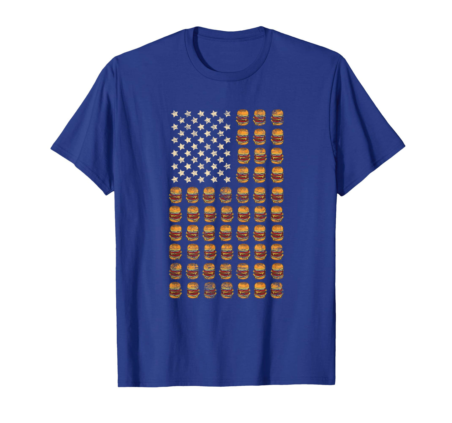 Cheeseburger Patriotic USA American Flag National Burger Day T-Shirt