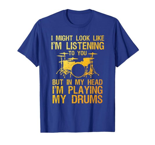 Funny Drummer Art For Men Women Drum Player Percussion Lover T-Shirt