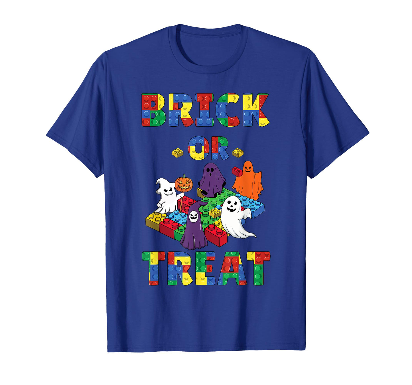 Brick Or Treat Brick Master Builder Funny Kids Halloween T-Shirt