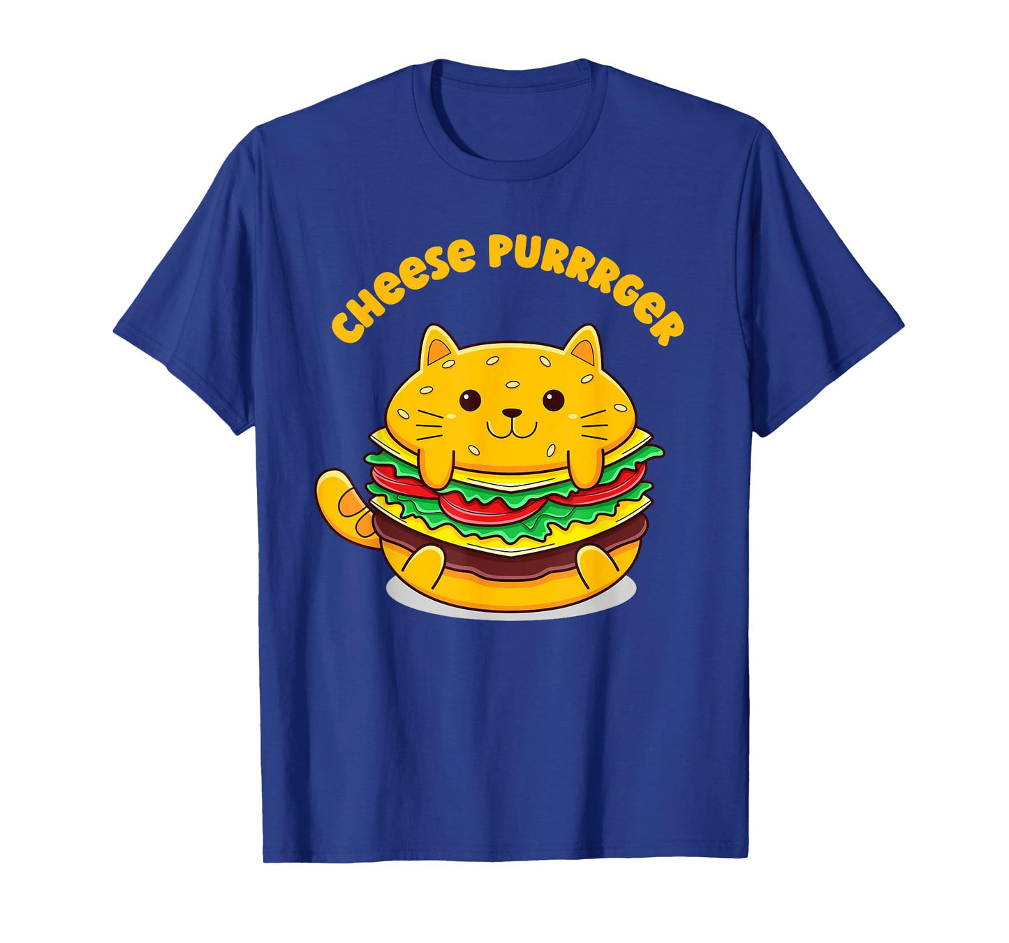 Funny Burger Cat Cheese Purrrger Food Lover T-Shirt