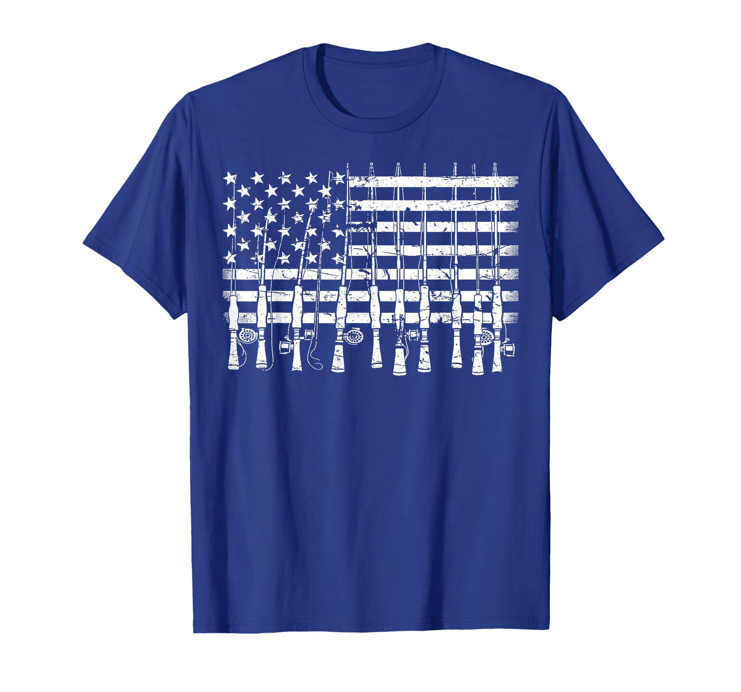 Fishing American Flag Fishing T-Shirt