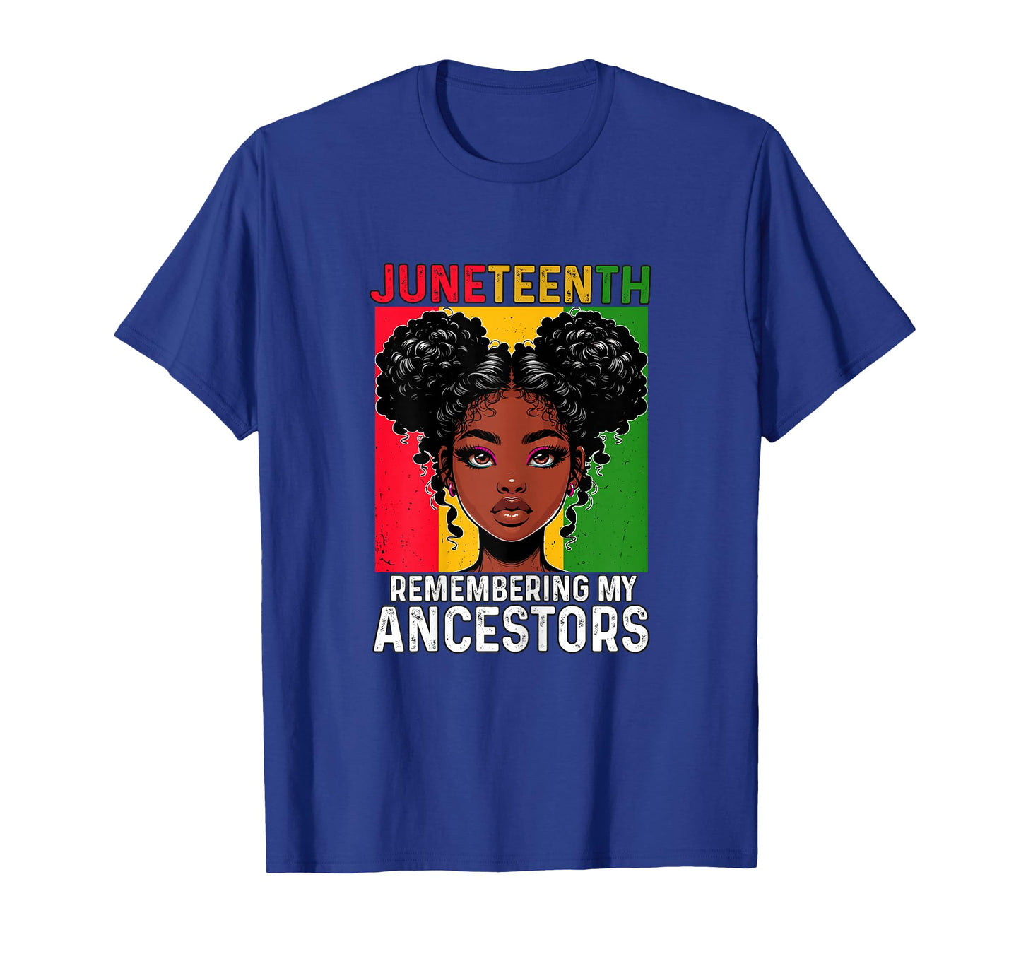 Juneteenth Black Pride Woman Remembering My Ancestors Girl T-Shirt