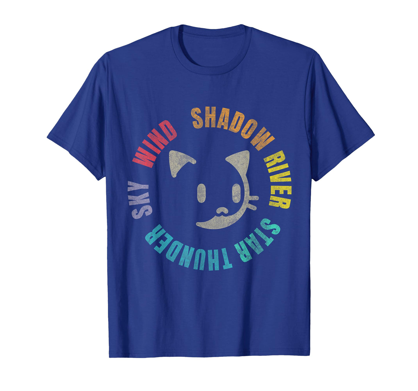 Funny Wind Shadow River Star Thunder Sky Cat Feline 2024 T-Shirt