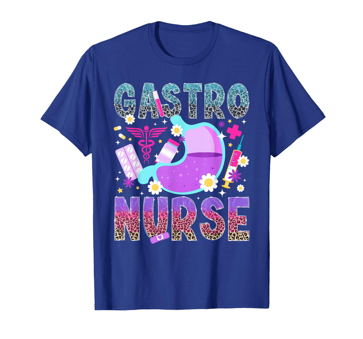 Gastro Nurse Leopard GI Nurse Gastroenterology Nurse T-Shirt