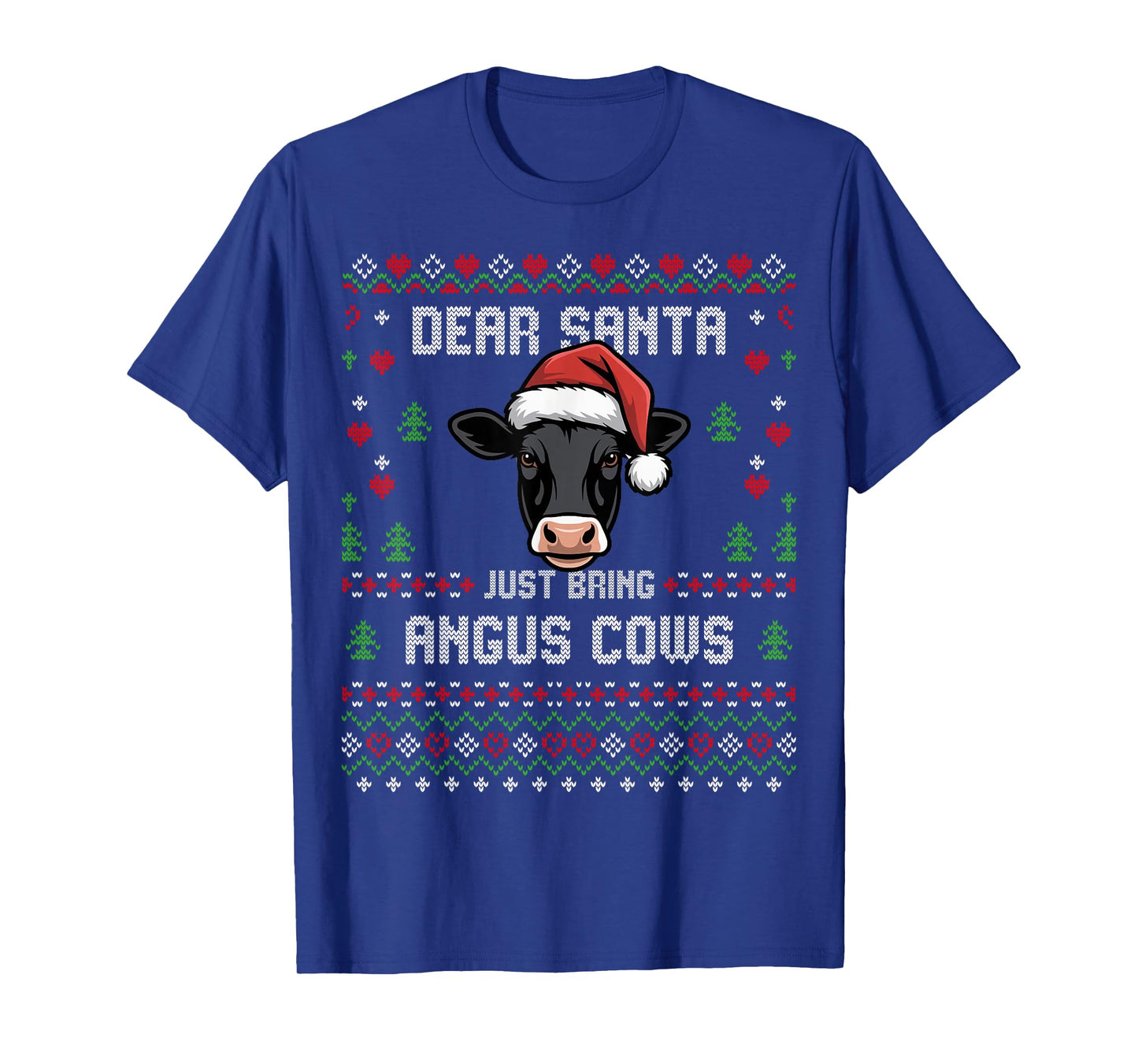 Angus Cows Christmas Beef Cattle Ugly Xmas Sweater Rancher T-Shirt