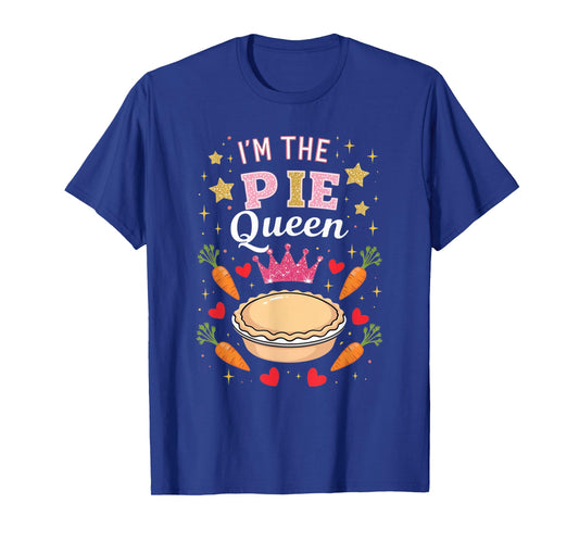 Cute I'm Pie Queen Pie Day Lover Happy Celebrate Party Crown T-Shirt