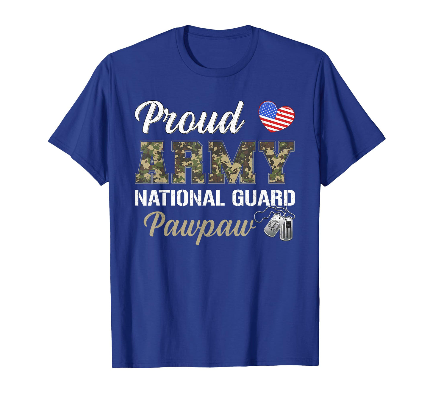 Retro Proud Army National Guard Pawpaw Military Pride Outfit T-Shirt