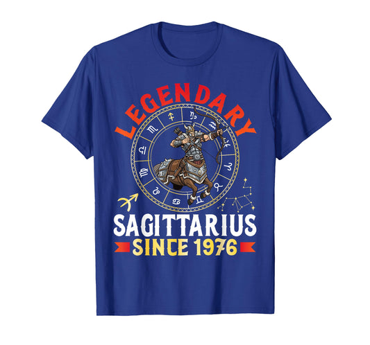 Legendary Sagittarius Since 1976 Happy Birthday 49 Years Old T-Shirt