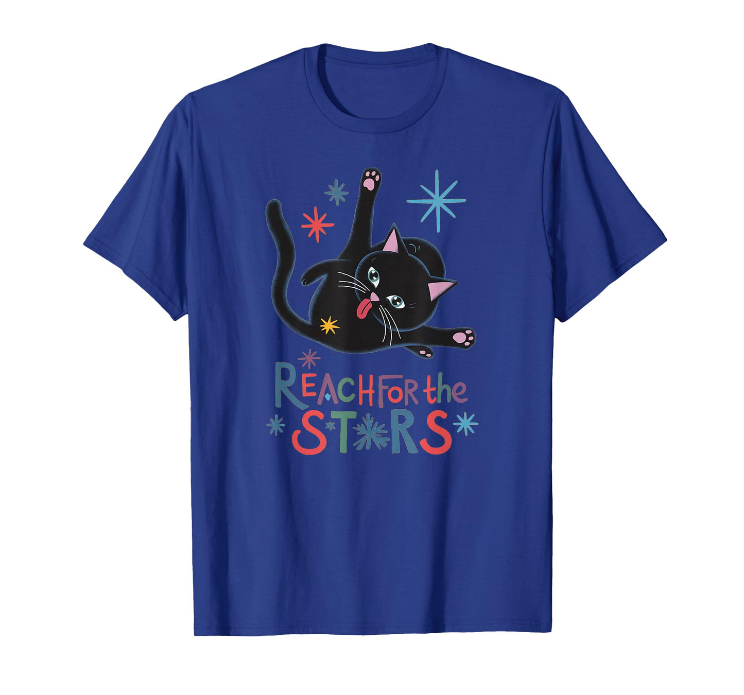 Reach For The Stars - Funny Cute Cat Licking Butt T-Shirt