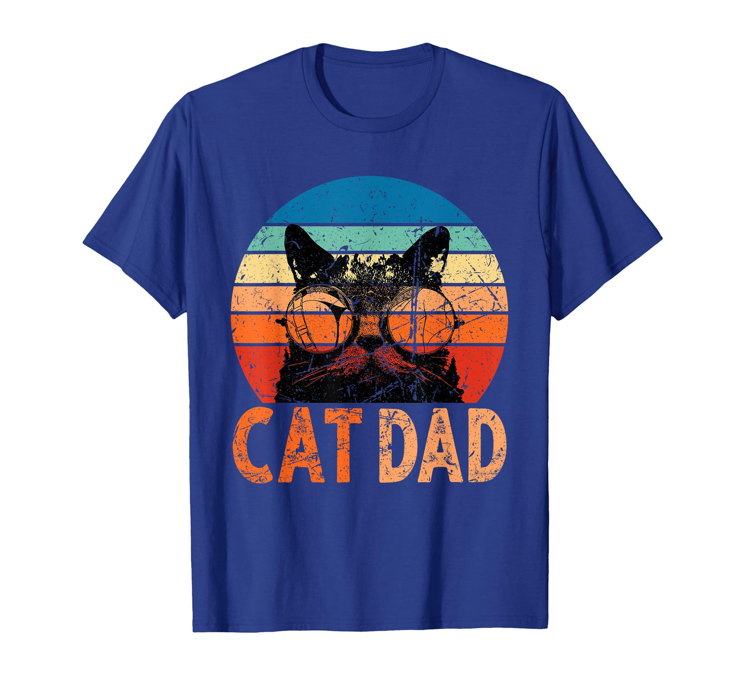 Cat Dad Shirt Daddy Funny Retro Cat Dad Men Father's Day T-Shirt