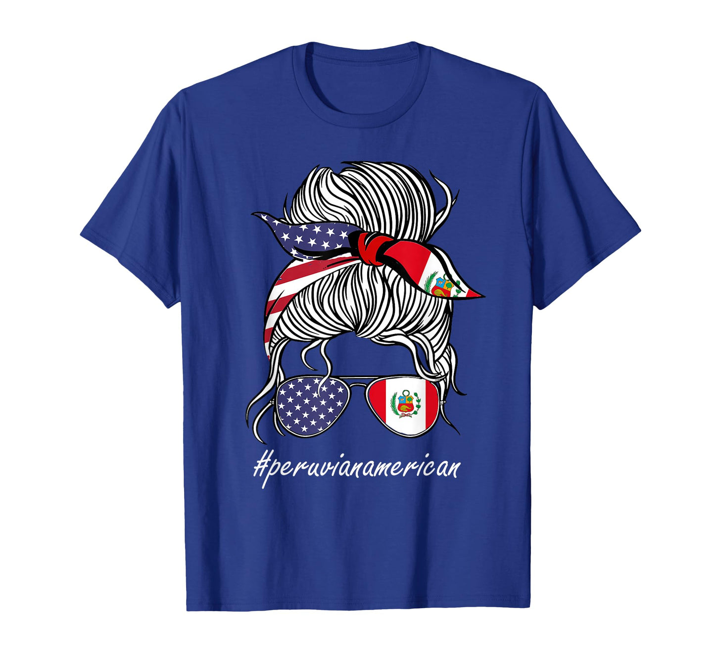 Peru Heritage American Grown Women Girl Peru Flag T-Shirt