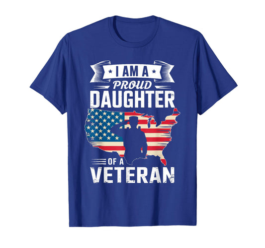 I'm A Proud Daughter of A Veteran Father's Day Girls T-Shirt